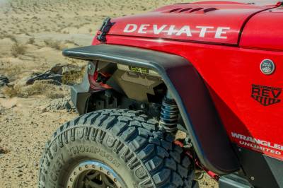 DV8 Offroad - Flat Tube Fenders Front & Rear 2007-2017 Jeep Wranglers JK - Image 3