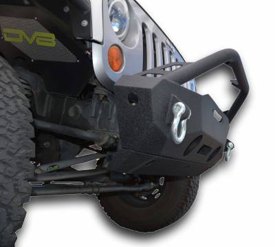 DV8 Offroad - Steel Stubby Front Bumper 16 w/ Fog Lights for 07-17 Jeep Wrangler - Image 4