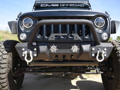 DV8 Offroad - Steel Mid Front Bumper 11 w/ LED Lights for 07-17 Jeep Wrangler - Image 2