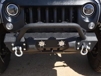 DV8 Offroad - Steel Mid Front Bumper 11 w/ LED Lights for 07-17 Jeep Wrangler - Image 3