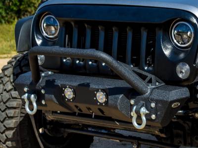 DV8 Offroad - Steel Mid Front Bumper 11 w/ LED Lights for 07-17 Jeep Wrangler - Image 6