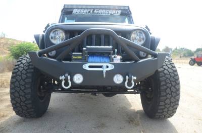 DV8 Offroad - Steel Mid Front Bumper 12 w/ Fog Lights for 07-17 Jeep Wranglers - Image 2