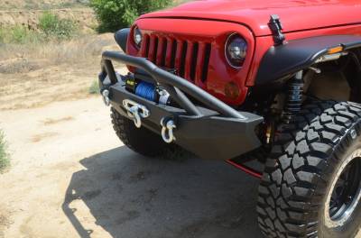 DV8 Offroad - Steel Mid Front Bumper w/ Fog Lights & LED for 07-17 Jeep Wrangler - Image 2