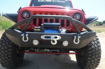 DV8 Offroad - Steel Mid Front Bumper w/ Fog Lights & LED for 07-17 Jeep Wrangler - Image 3