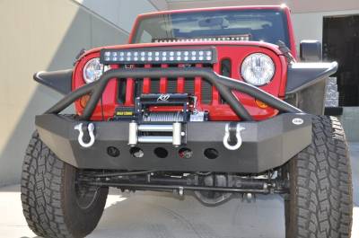 DV8 Offroad - Steel Mid Front Bumper 06 07-14 Jeep Wranglers - Image 2