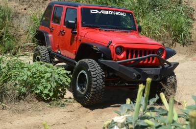 DV8 Offroad - Steel Full Length Front Bumper w/ Skid Plate 07-17 Jeep Wrangler - Image 1