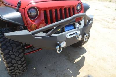 DV8 Offroad - Steel Full Length Front Bumper w/ Skid Plate 07-17 Jeep Wrangler - Image 2