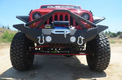 DV8 Offroad - Steel Full Length Front Bumper w/ Skid Plate 07-17 Jeep Wrangler - Image 4