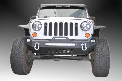 DV8 Offroad - Steel Mid Front Bumper 17 w/ Fog Lights for 07-17 Jeep Wrangler - Image 3