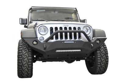 DV8 Offroad - Steel Mid Front Bumper 18 w/ Fog Lights for 07-17 Jeep Wrangler - Image 2