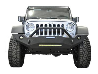 DV8 Offroad - Steel Mid Front Bumper 18 w/ Fog Lights for 07-17 Jeep Wrangler - Image 4