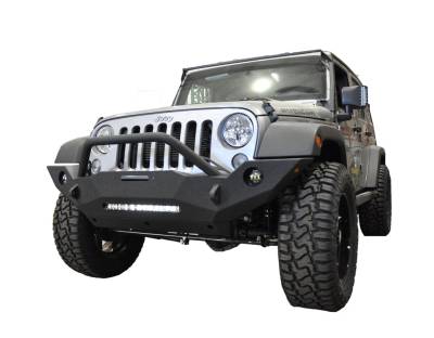 DV8 Offroad - Steel Mid Front Bumper 18 w/ Fog Lights for 07-17 Jeep Wrangler - Image 5