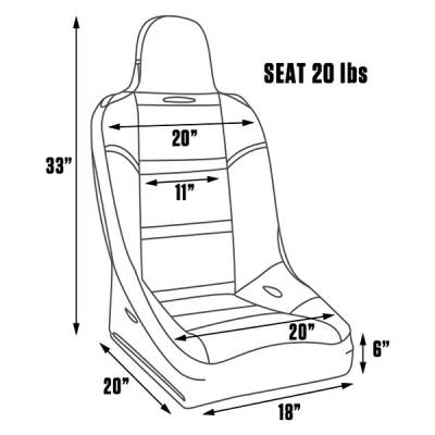 Pro Car Seats by Scat - ProCar Terrain Suspension Seat - Black Vinyl - Image 2