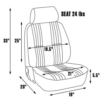 Pro Car Seats by Scat - ProCar Pro 90 Headrest Seat - Grey Velour Cloth - Passenger (Right) - Image 2