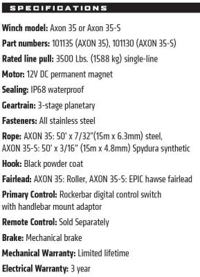 Warn - Warn AXON 35 Wire Rope Winch - 101135 - Image 3