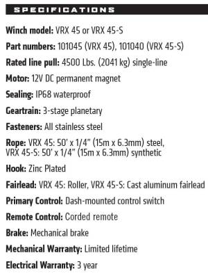 Warn - Warn VRX 45 Wire Rope Winch  - 101045 - 4,500 Lb. - Image 4