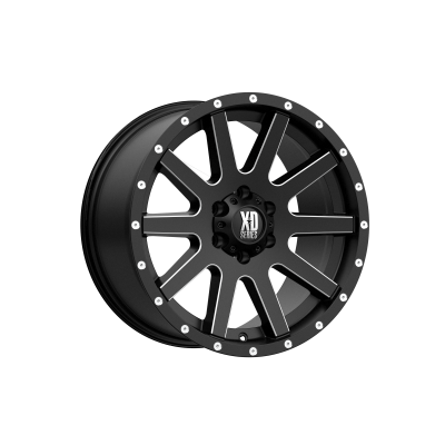 XD SERIES WHEELS - 17 x 9 XD  HEIST SATIN BLACK MILLED - 6X5.5 - 6.18" BS - Image 2