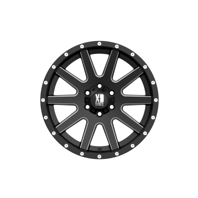 XD SERIES WHEELS - 17 x 9 XD  HEIST SATIN BLACK MILLED - 6X5.5 - 6.18" BS - Image 4