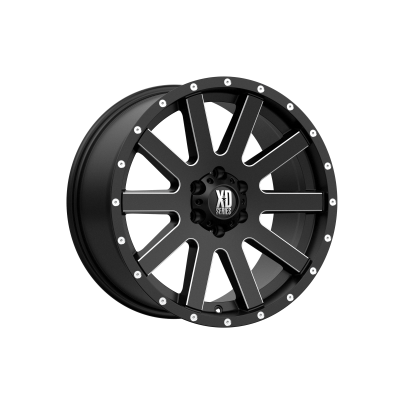 XD SERIES WHEELS - 18 x 9 XD  HEIST SATIN BLACK MILLED - 6X5.5 - 6.18" BS - Image 2