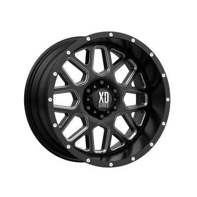 XD SERIES WHEELS - 20 x 10 XD  GRENADE SATIN BLACK MILLED - 6X135 - 4.56" BS - Image 2