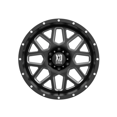 XD SERIES WHEELS - 20 x 10 XD  GRENADE SATIN BLACK MILLED - 6X135 - 4.56" BS - Image 4