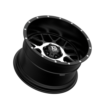 XD SERIES WHEELS - 20 x 12 XD  GRENADE SATIN BLACK W/ MACHINED FACE - 6X5.5 - 4.77" BS - Image 3