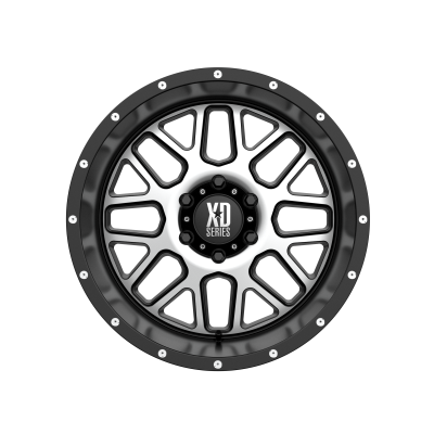 XD SERIES WHEELS - 20 x 12 XD  GRENADE SATIN BLACK W/ MACHINED FACE - 6X5.5 - 4.77" BS - Image 4