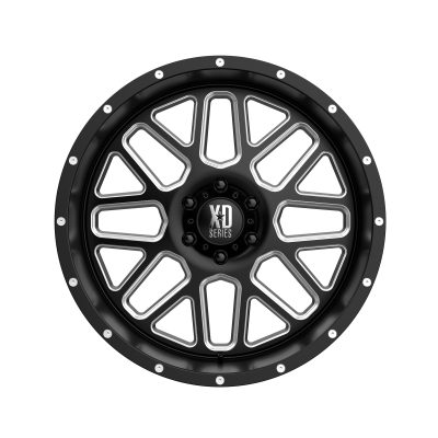 XD SERIES WHEELS - 22 x 10 XD  GRENADE SATIN BLACK MILLED - 6X135 - 4.56" BS - Image 4