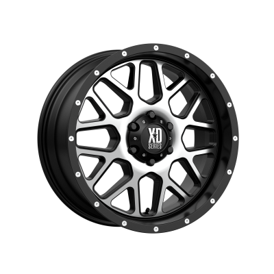 XD SERIES WHEELS - 20 x 9 XD  GRENADE SATIN BLACK W/ MACHINED FACE - 6X135 - 5.71" BS - Image 2