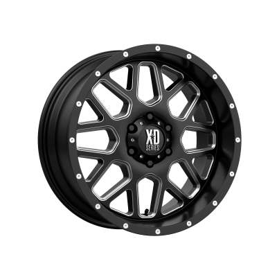 XD SERIES WHEELS - 20 x 9 XD  GRENADE SATIN BLACK MILLED - 6X135 - 5" BS - Image 2