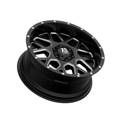 XD SERIES WHEELS - 20 x 9 XD  GRENADE SATIN BLACK MILLED - 6X135 - 5" BS - Image 3