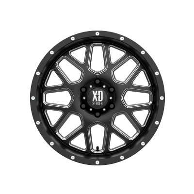 XD SERIES WHEELS - 20 x 9 XD  GRENADE SATIN BLACK MILLED - 6X135 - 5" BS - Image 4