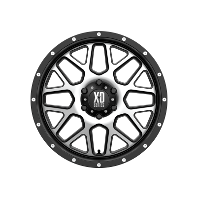 XD SERIES WHEELS - 20 x 9 XD  GRENADE SATIN BLACK W/ MACHINED FACE - 6X5.5 - 5.71" BS - Image 4