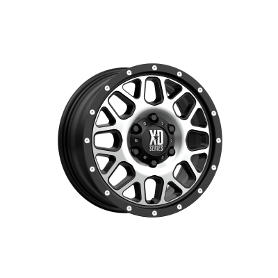 XD SERIES WHEELS - 16 x 7 XD  GRENADE SATIN BLACK W/ MACHINED FACE - 6X130 - 5.65" BS - Image 2