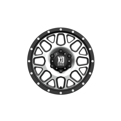 XD SERIES WHEELS - 16 x 7 XD  GRENADE SATIN BLACK W/ MACHINED FACE - 6X130 - 5.65" BS - Image 4