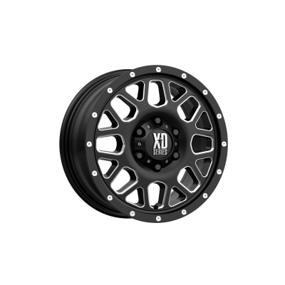 XD SERIES WHEELS - 16 x 7 XD  GRENADE SATIN BLACK MILLED - 6X130 - 5.65" BS - Image 2