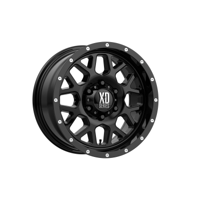 XD SERIES WHEELS - 17 x 8.5 XD  GRENADE GLOSS BLACK - 6X5.5 - 4.75" BS - Image 2