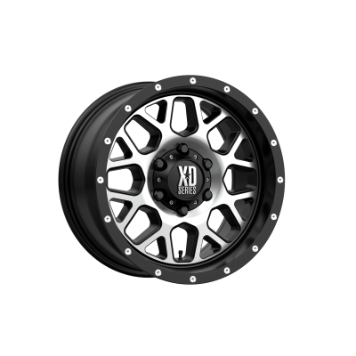 XD SERIES WHEELS - 17 x 8.5 XD  GRENADE SATIN BLACK W/ MACHINED FACE - 6X5.5 - 4.75" BS - Image 2