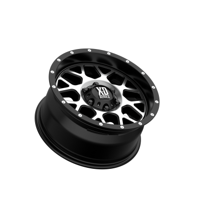 XD SERIES WHEELS - 17 x 8.5 XD  GRENADE SATIN BLACK W/ MACHINED FACE - 6X5.5 - 4.75" BS - Image 3