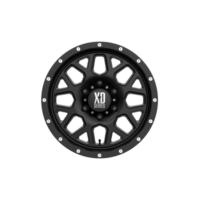 XD SERIES WHEELS - 17 x 8.5 XD  GRENADE SATIN BLACK - 6X5.5 - 4.75" BS - Image 4