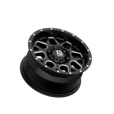 XD SERIES WHEELS - 17 x 8.5 XD  GRENADE SATIN BLACK MILLED - 6X5.5 - 4.75" BS - Image 3