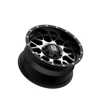 XD SERIES WHEELS - 17 x 9 XD  GRENADE SATIN BLACK W/ MACHINED FACE - 6X5.5 - 4.53" BS - Image 3