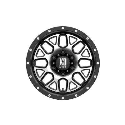 XD SERIES WHEELS - 17 x 9 XD  GRENADE SATIN BLACK W/ MACHINED FACE - 6X5.5 - 4.53" BS - Image 4