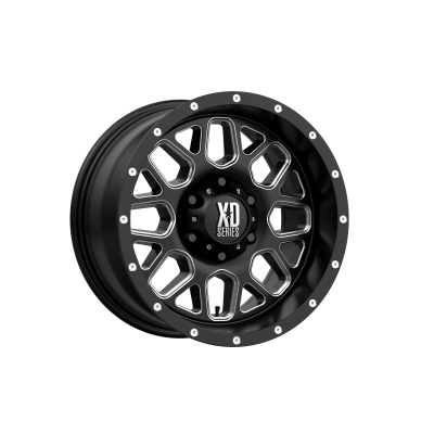 XD SERIES WHEELS - 17 x 9 XD  GRENADE SATIN BLACK MILLED - 6X5.5 - 4.53" BS - Image 2