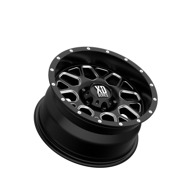 XD SERIES WHEELS - 17 x 9 XD  GRENADE SATIN BLACK MILLED - 6X5.5 - 4.53" BS - Image 3