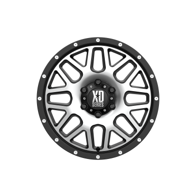 XD SERIES WHEELS - 18 x 8 XD  GRENADE SATIN BLACK W/ MACHINED FACE - 6X130 - 6" BS - Image 4