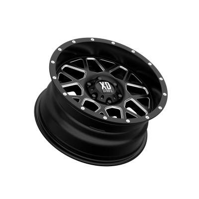 XD SERIES WHEELS - 18 x 9 XD  GRENADE SATIN BLACK MILLED - 6X135 - 4.53" BS - Image 3