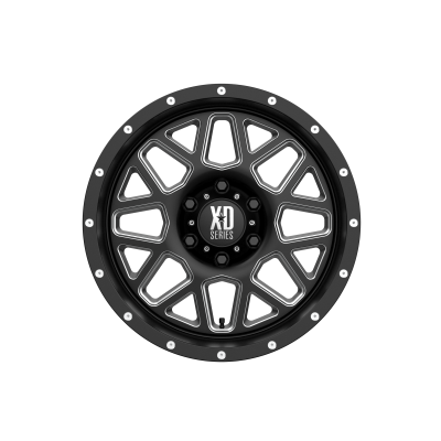 XD SERIES WHEELS - 18 x 9 XD  GRENADE SATIN BLACK MILLED - 6X135 - 4.53" BS - Image 4