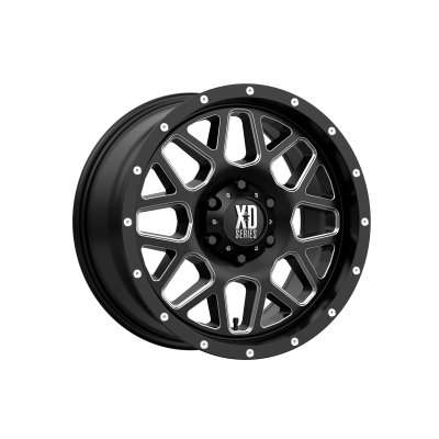 XD SERIES WHEELS - 18 x 9 XD  GRENADE SATIN BLACK MILLED - 6X135 - 5.71" BS - Image 2