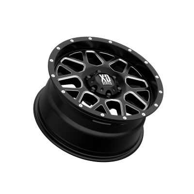 XD SERIES WHEELS - 18 x 9 XD  GRENADE SATIN BLACK MILLED - 6X135 - 5.71" BS - Image 3